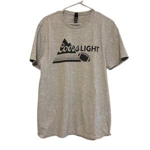 Coors Light Graphic T-Shirt Men’s Large | Gray Beer Logo Tee | Casual Cotton